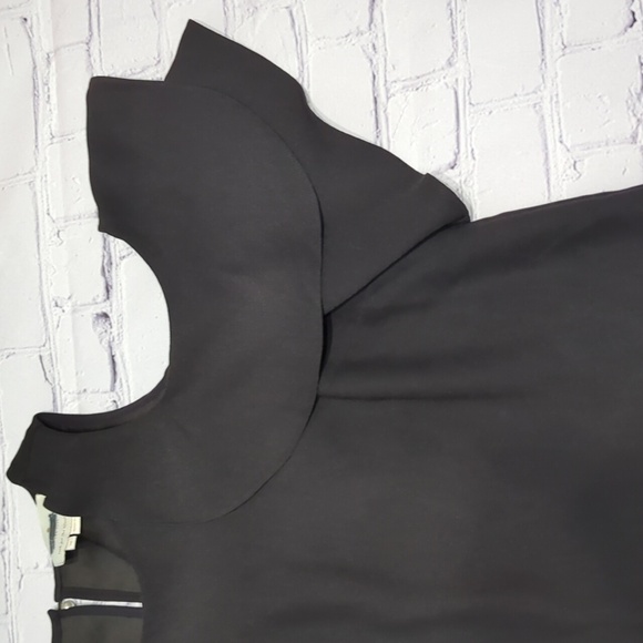Kate Spade Womens Dress Shift Black Ruffle Christmas Holiday NYE Party Medium - Picture 3 of 10